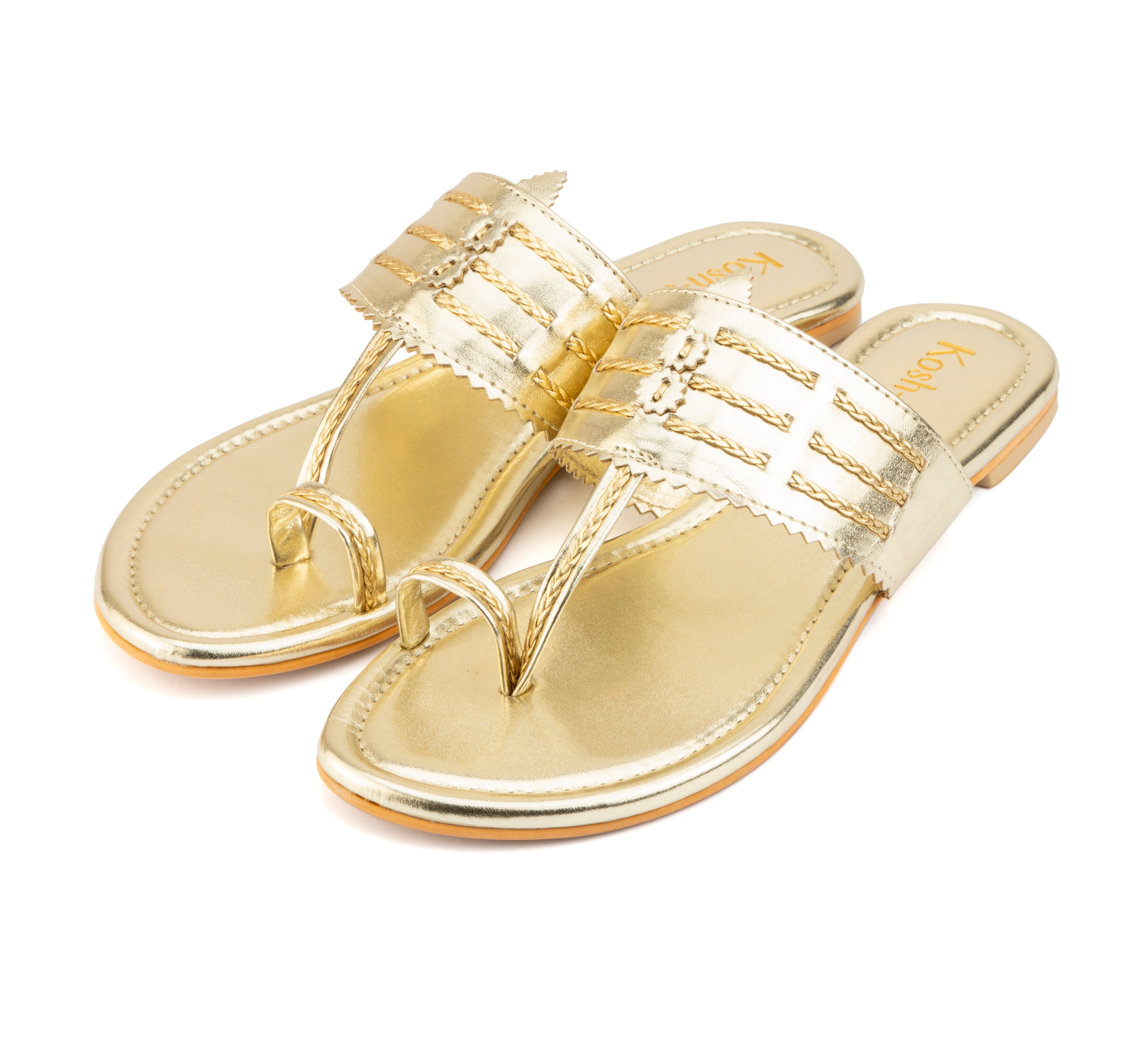 Jaisalmer Gold Flats with Toe Ring