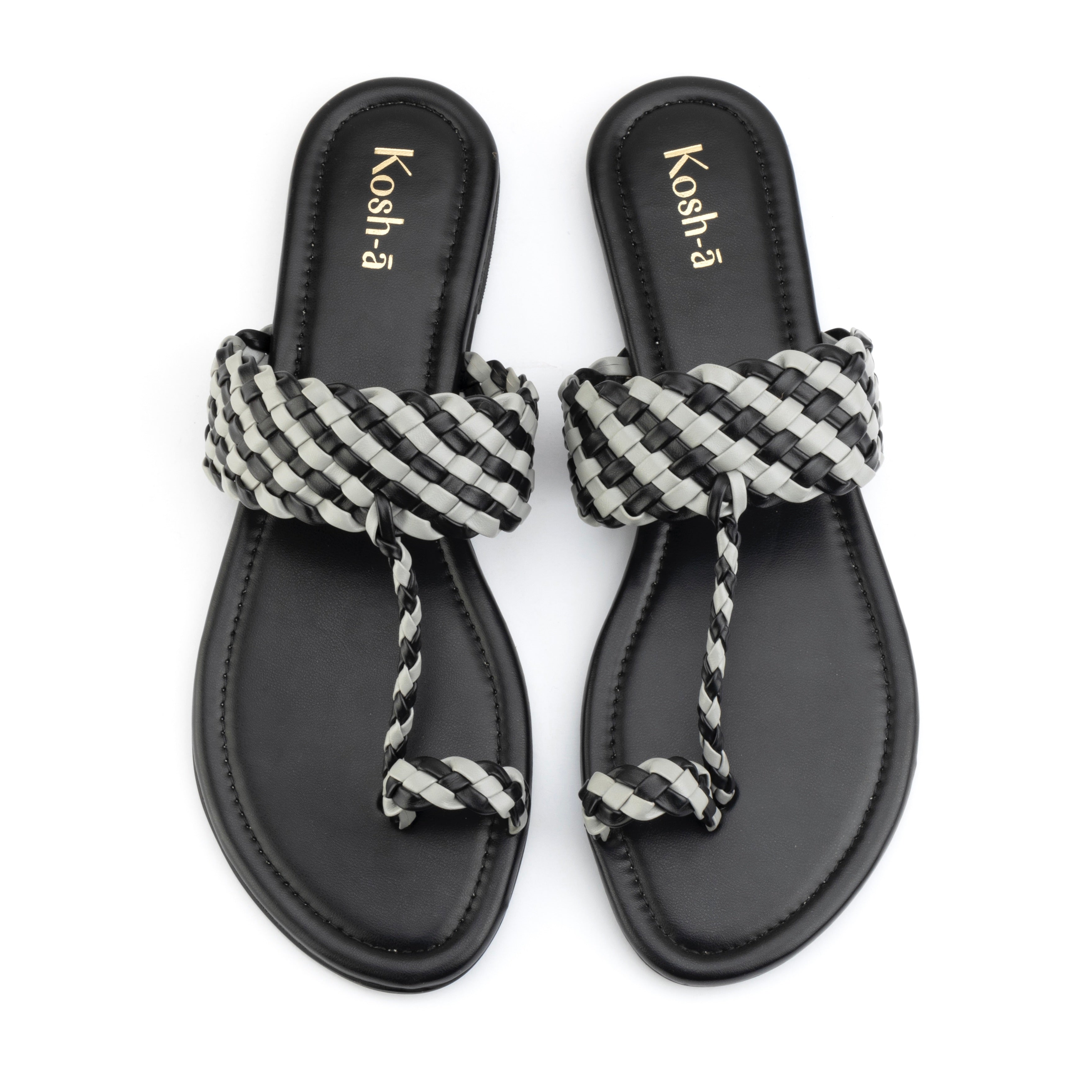 Saya T-Strap Braided Flats