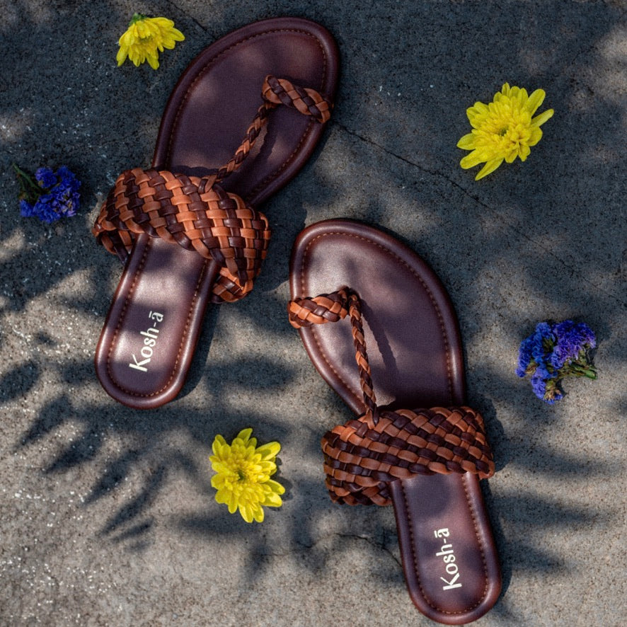 Avani T-Strap Braided Flats
