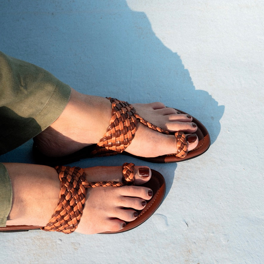 Avani T-Strap Braided Flats