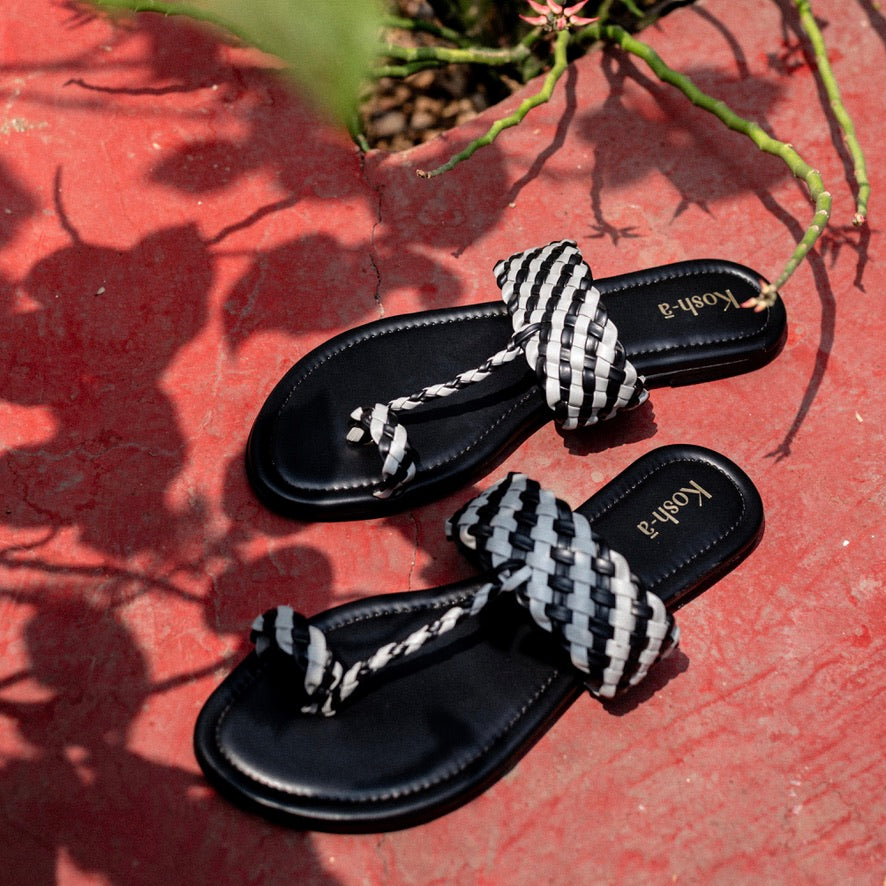 Saya T-Strap Braided Flats