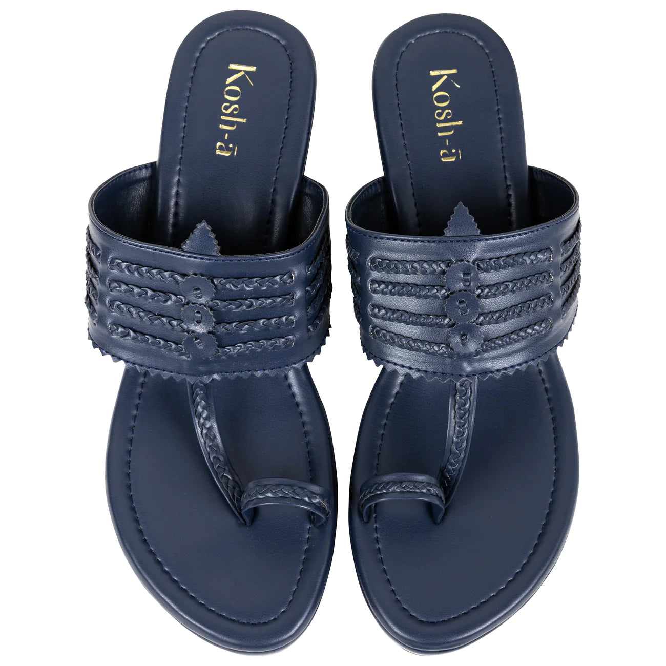 Navy Blue Wedge Sandals For Women in USA by Kosh-a