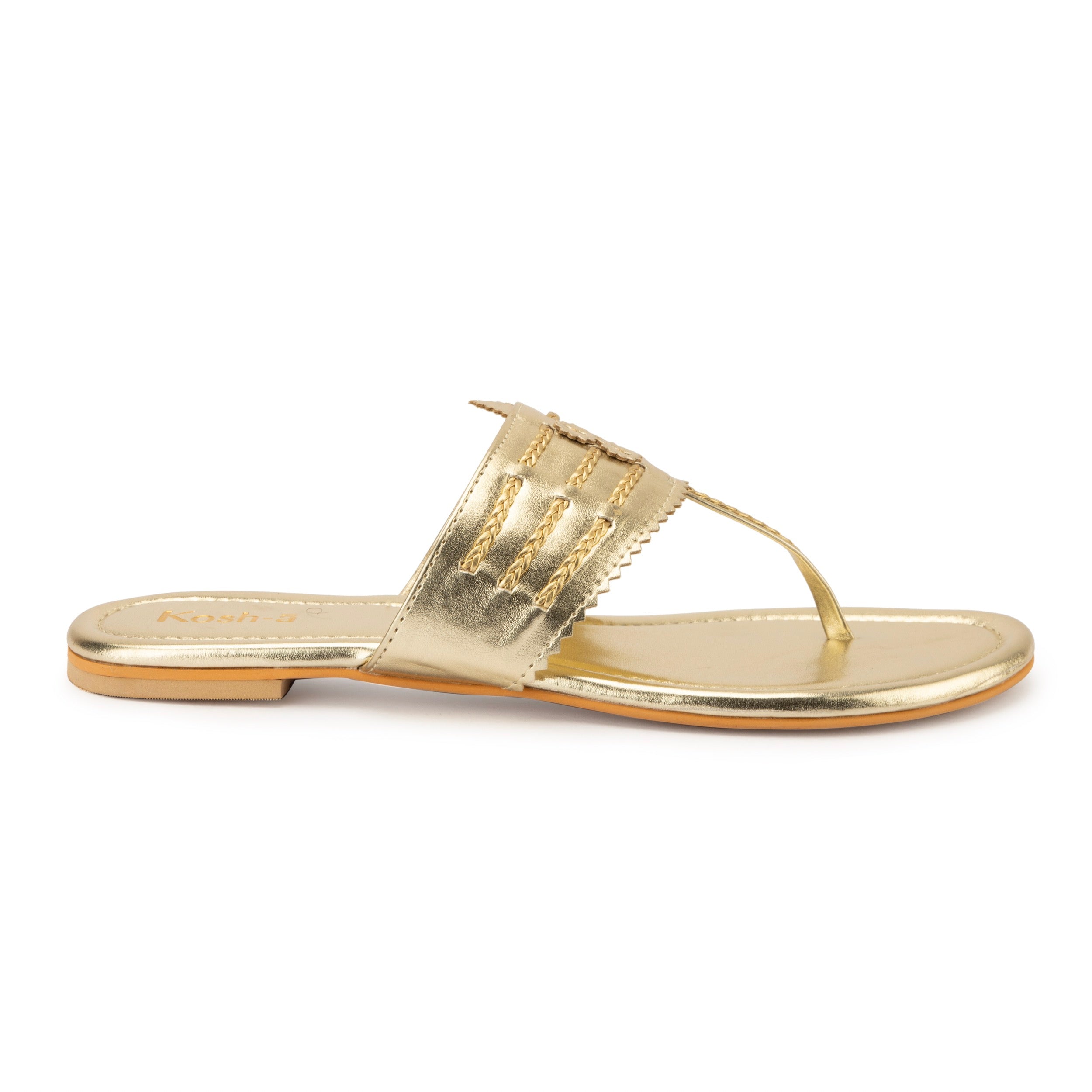 Jaisalmer Gold Flat Sandals