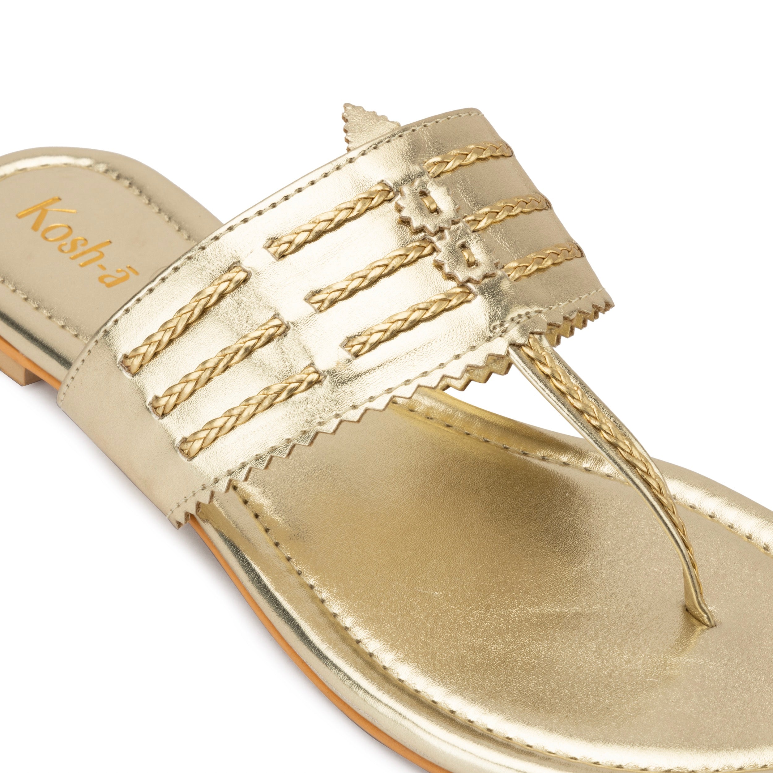 Jaisalmer Gold Flat Sandals