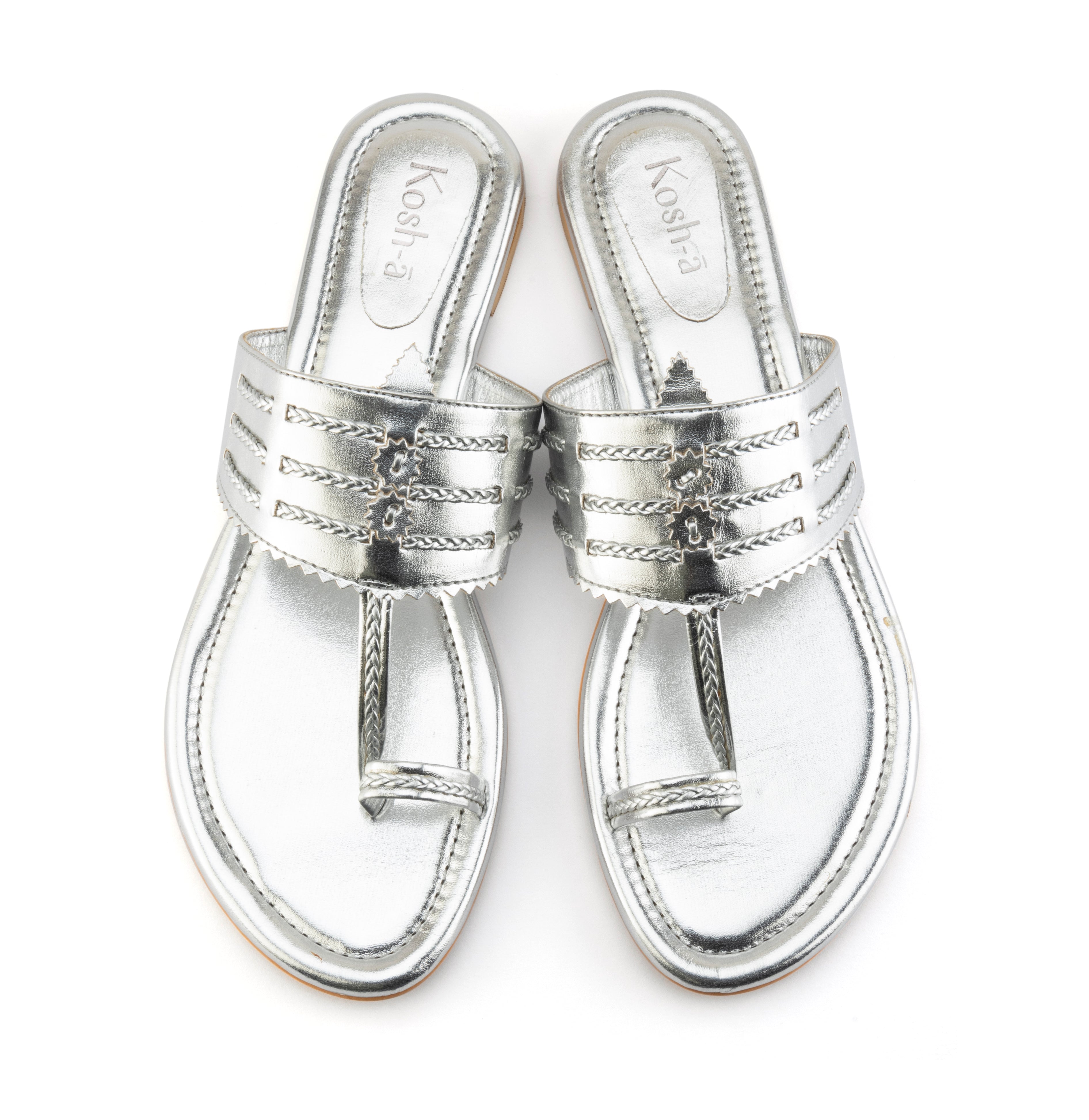 Bombay Silver Flats with Toe Ring