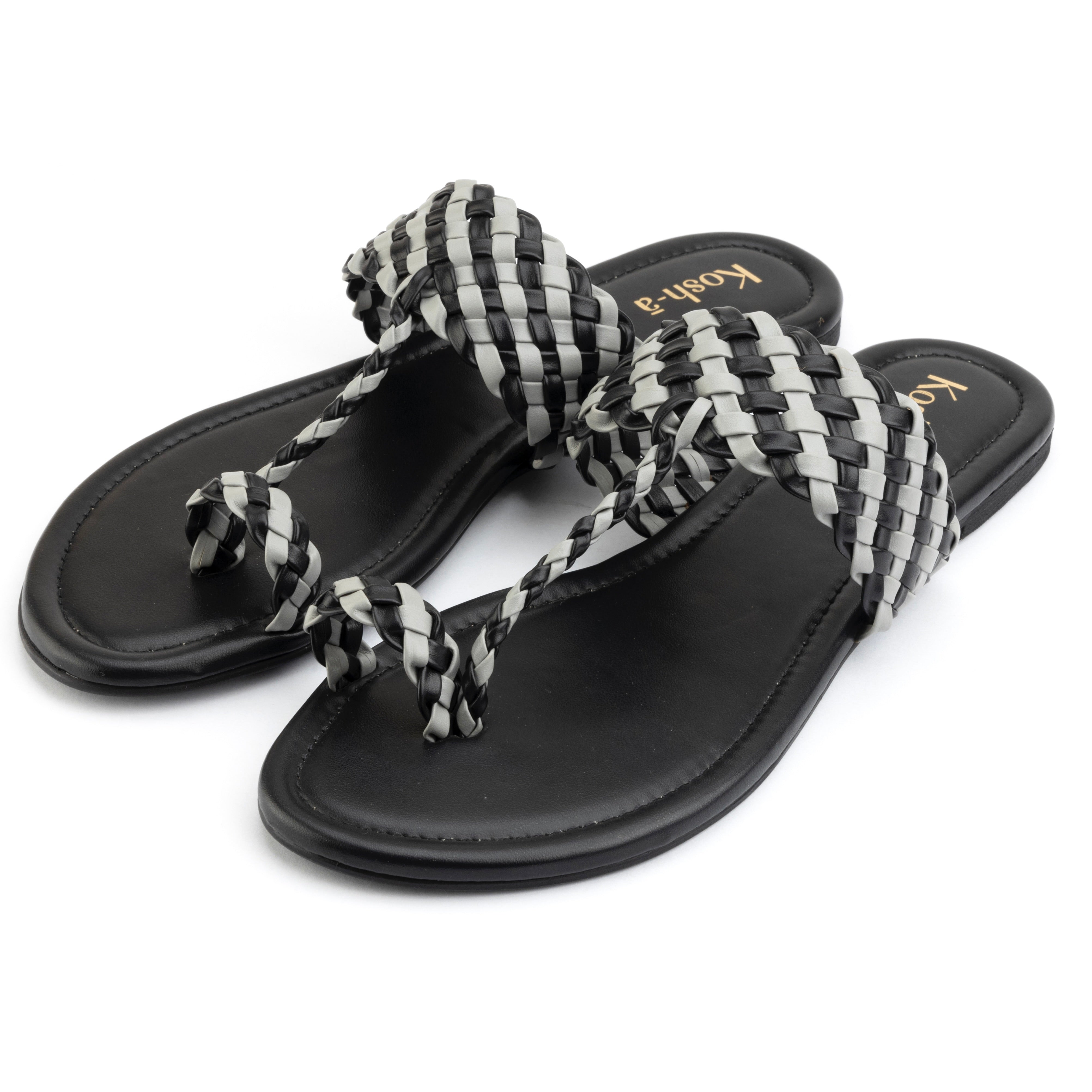 Saya T-Strap Braided Flats
