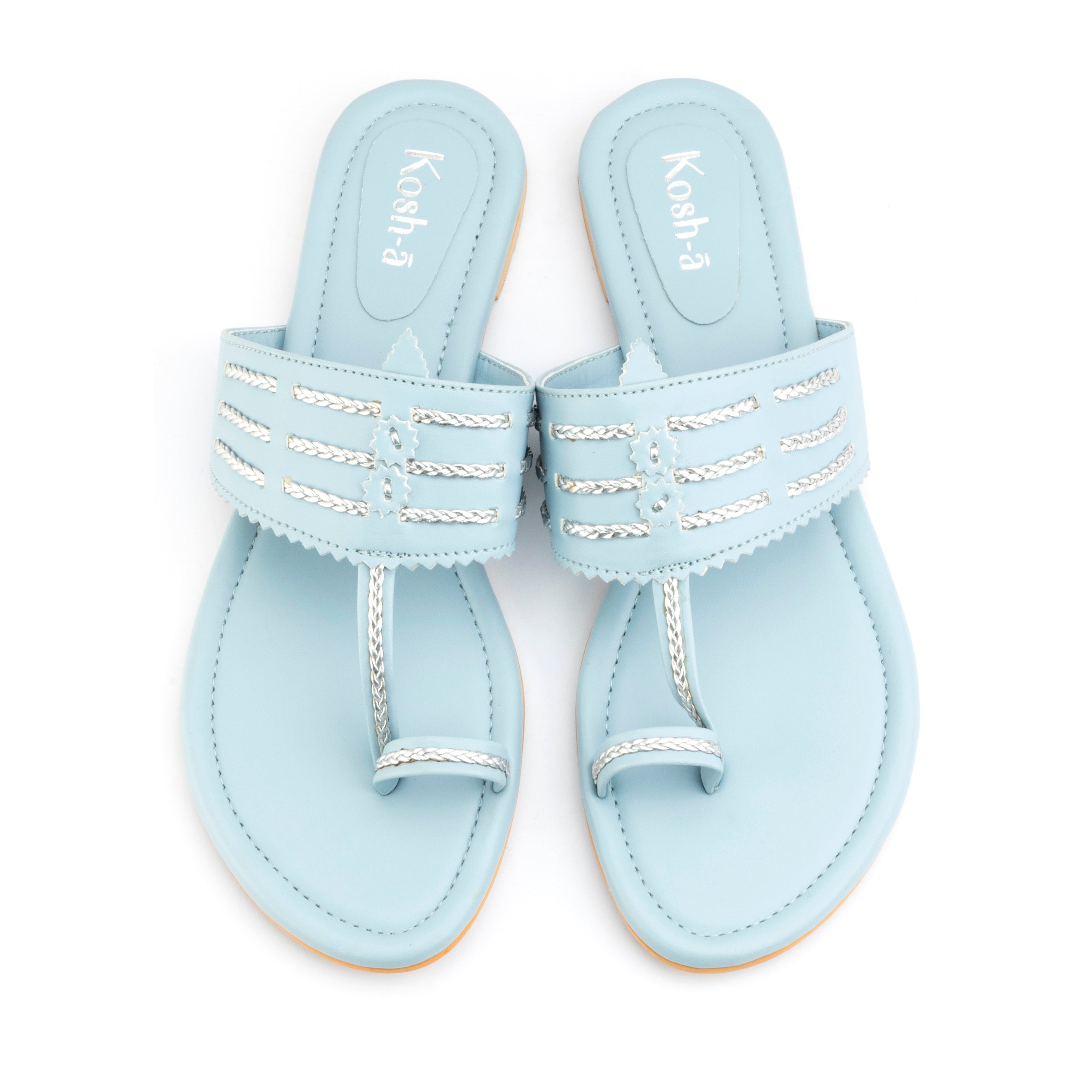 Jodhpur Light Blue Toe Ring Sandals