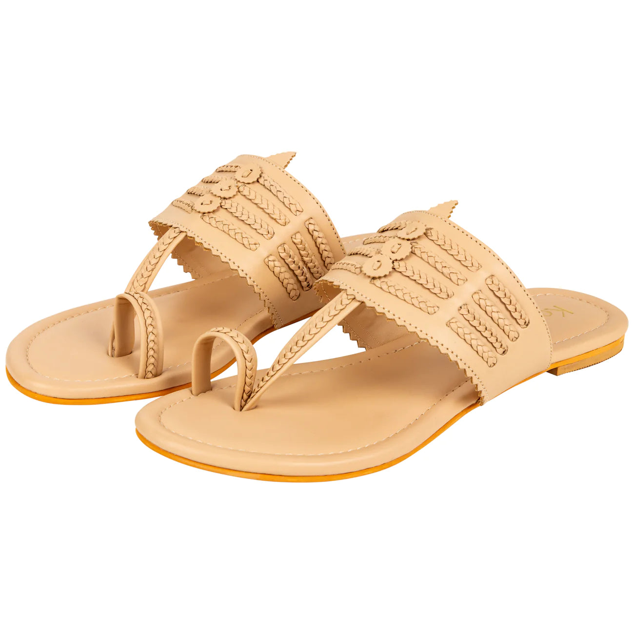 beige flat sandals for women in usa by kosh-a