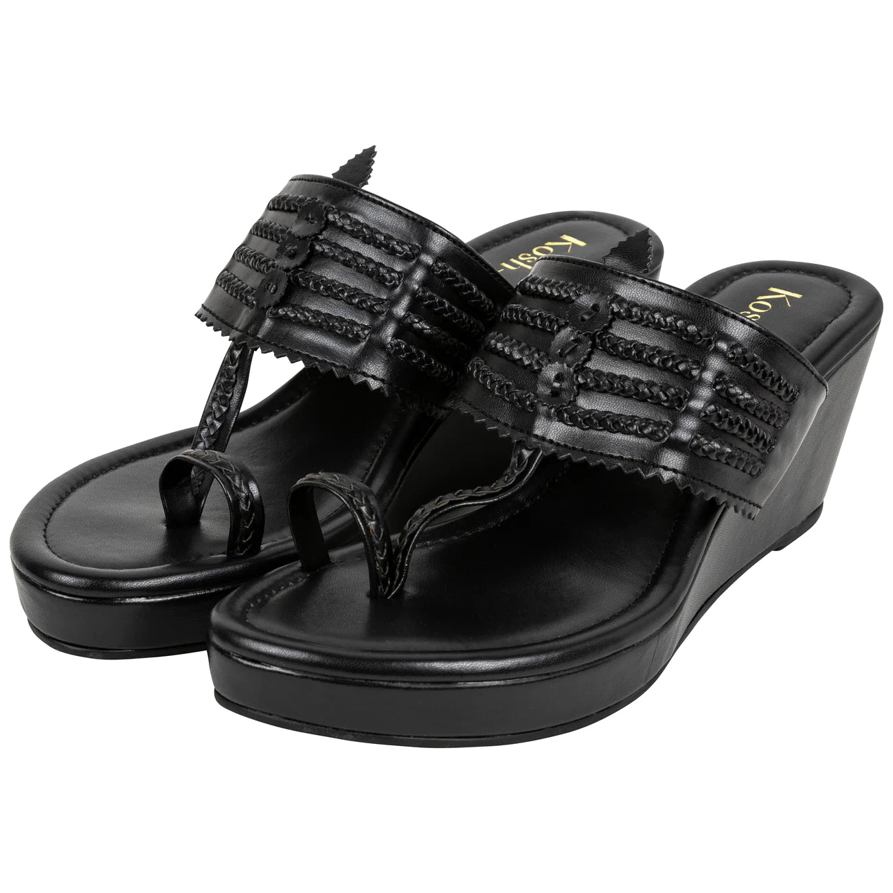 black wedge sandals for women in usa by kosh-a