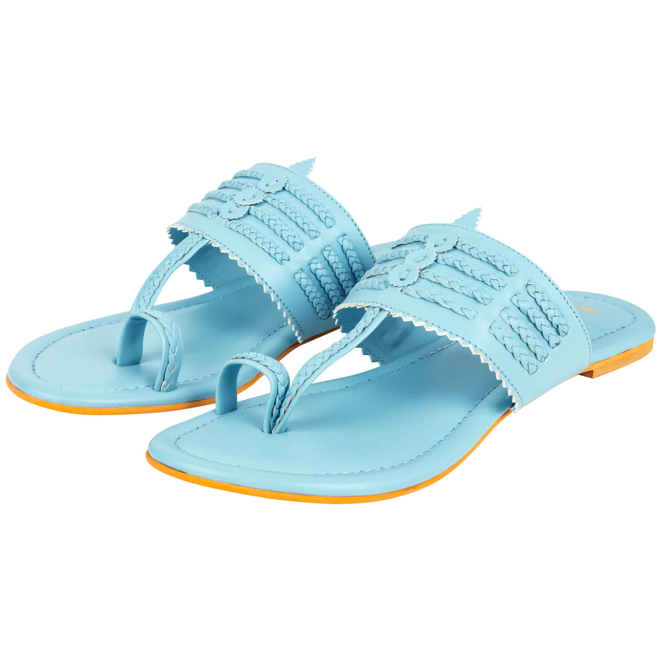 blue flat sandals for women