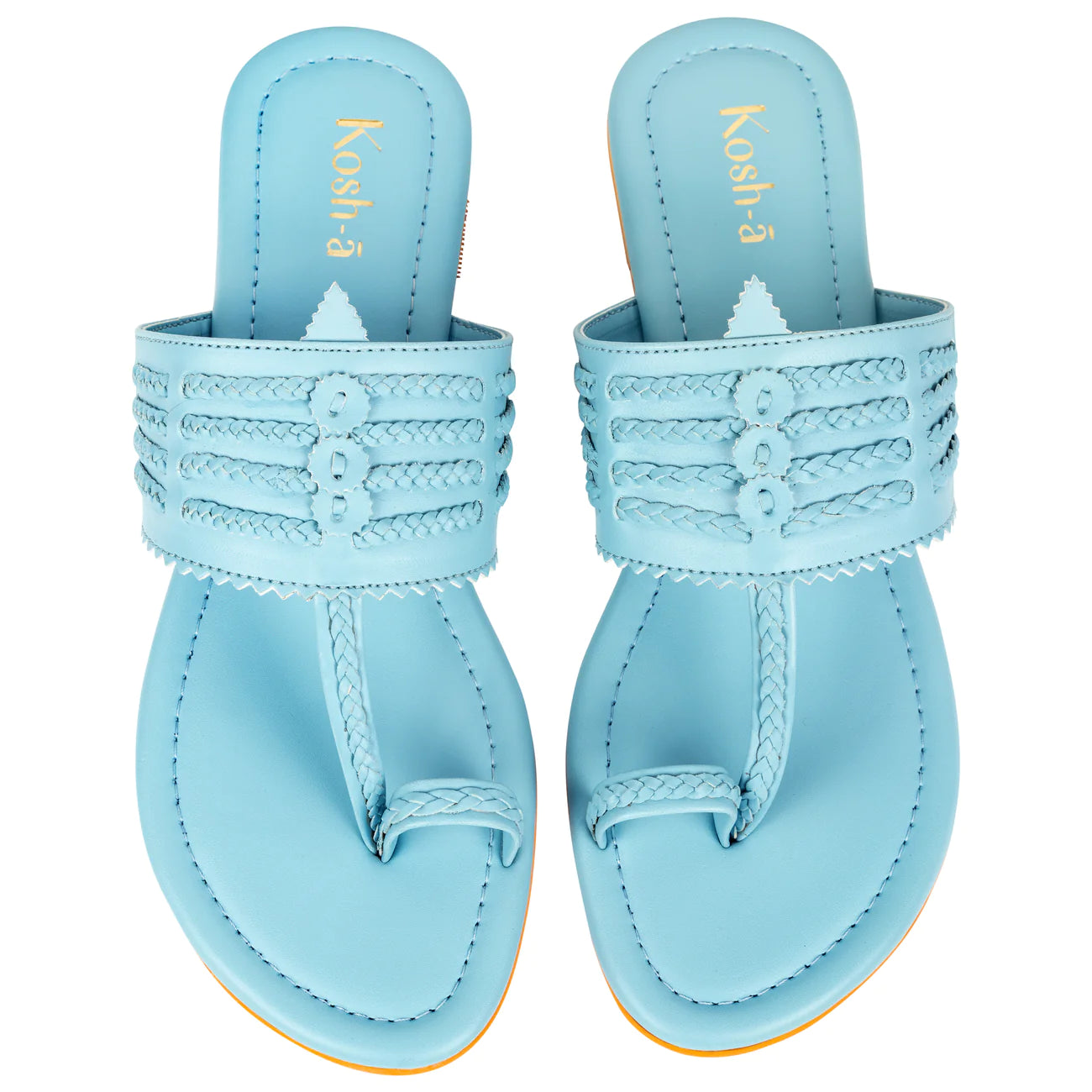 blue flat sandals for women
