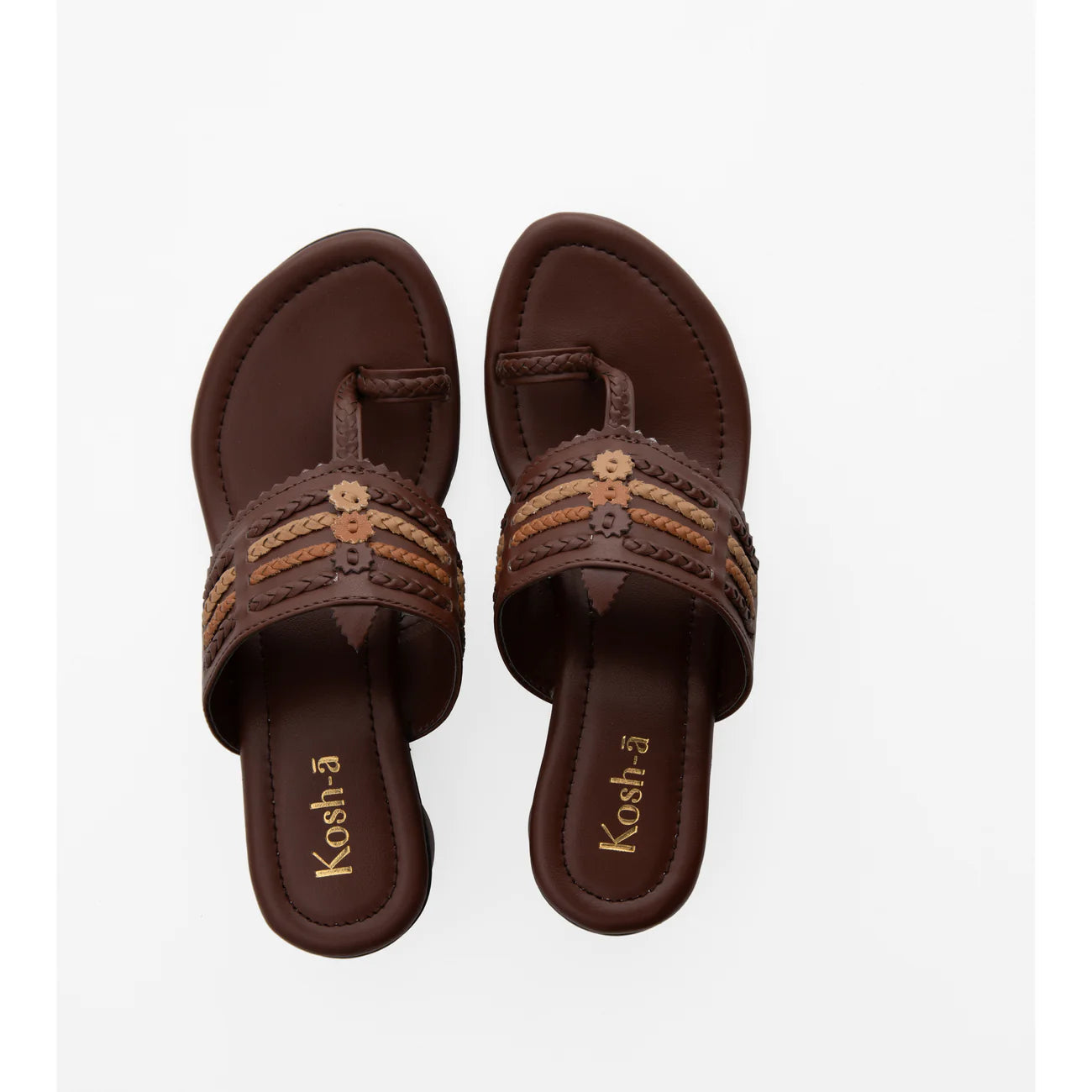brown sandals with round heels