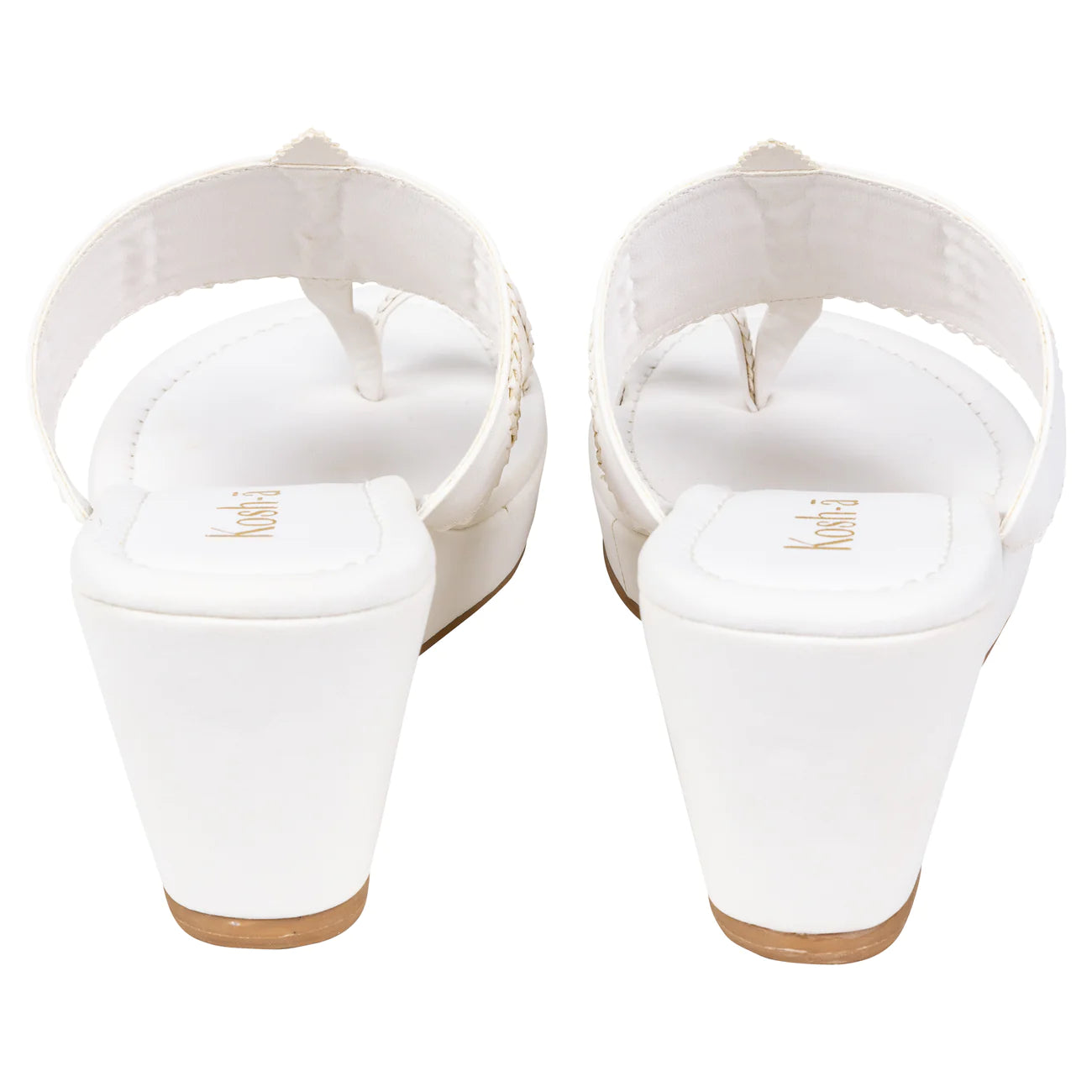 designer white wedge sandal for women