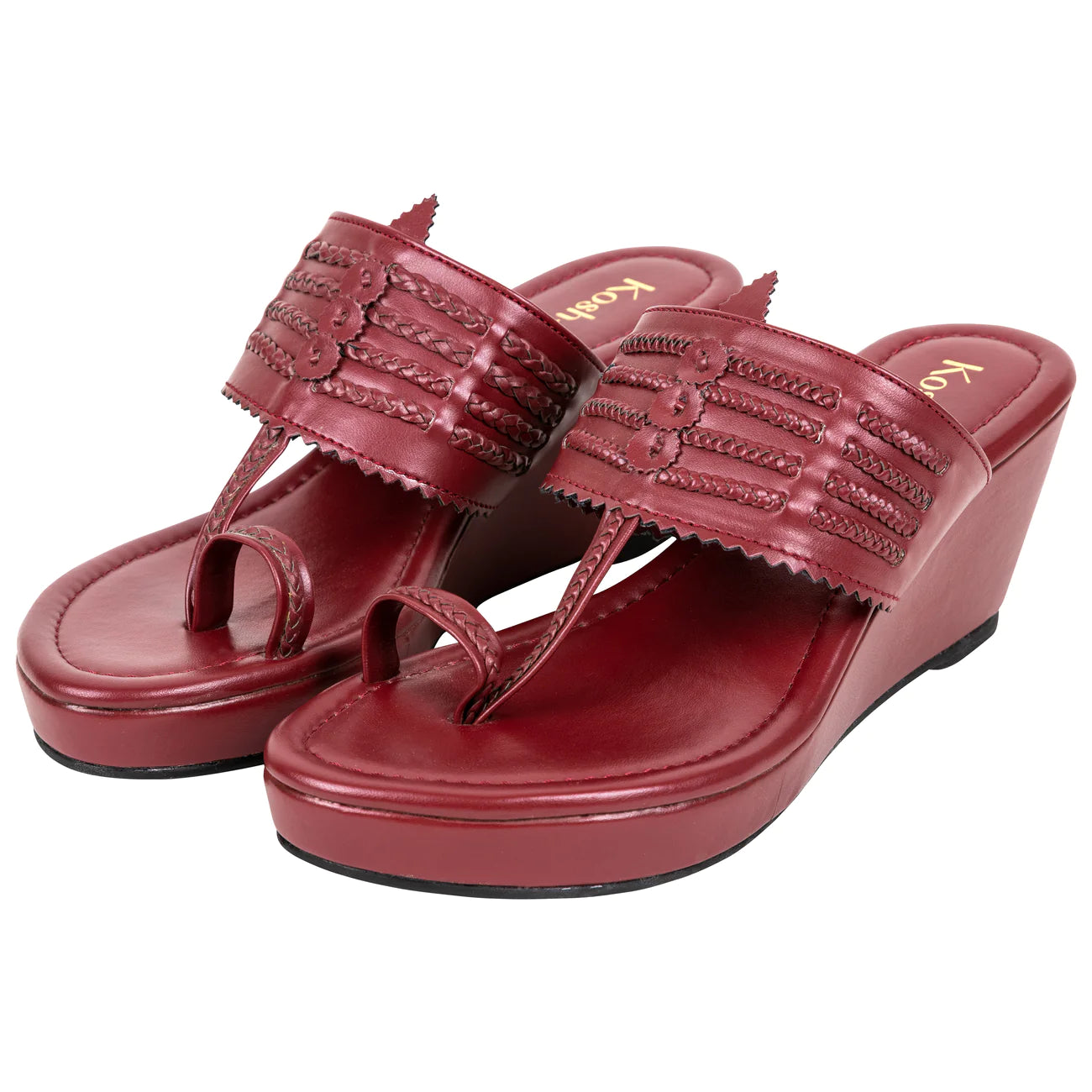 maroon wedge sandals for women in usa