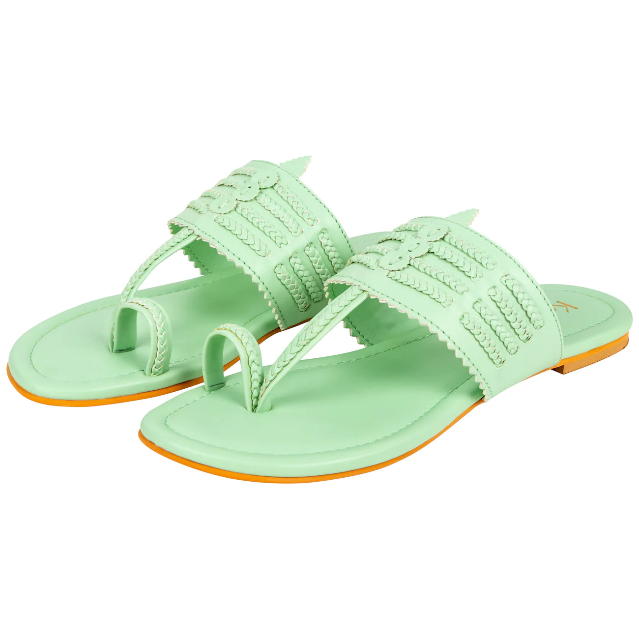mint green flat sandals for women by kosh-a